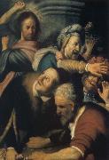 REMBRANDT Harmenszoon van Rijn Christ Driving the Money Changers from the Temple oil painting reproduction
